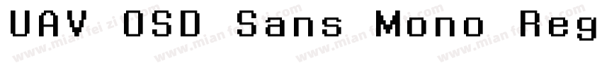 UAV OSD Sans Mono Regular字体转换